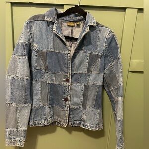 Vintage patchwork denim jean jacket size 4 Size small